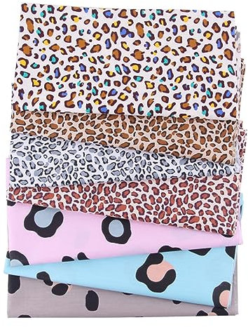 BEBEMOKO Baumwollstoff Mit Leopardenmuster DIY Patchwork Stoffe Ideal Für Quilting Nähen Und Kreative Projekte Vielseitig Verwendbar Für Dekoration Und Handarbeiten
