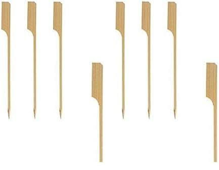 Papstar Fingerfood-Spieße/Holzspieße Golf (250 Stück) 12 cm, Naturholzspieße aus Bambus, für Grillgut, Pfanne, Fingerfood und Antipasti, stabil, gut zum Greifen durch breiteres Holzende #16730