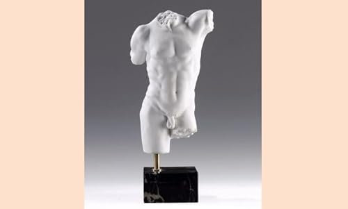 ArteSacraCaravaggio Klassische Skulptur Torso di Perseus, 36 cm (14,17 Zoll) aus Alabasterpulver, Marmorsockel, handwerkliche Produktion, Made in Italy