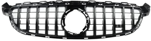 SQIFBA Alle Schwarz Front Stoßstange Grille Für Benz W205 C63 C63S AMG 2019 2020 21 GT R Grill Kühlergrill
