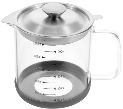 FUNNETOYU Ölsiebtopf Glasölhalter Ölaufbewahrungsflasche Ölsiebbehälter Haushaltsküchenwerkzeug Mit Benutzerfreundlichem Griff Und Kleiner Öffnung Für Sichere Verwendung Und Einfache