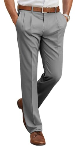 Oanviso Hommes Chino Pantalon Slim Fit Élastique Mode Pantalons Casual Stretch Pant Doux Business Droits Pants de Costume Coupe Ajustée