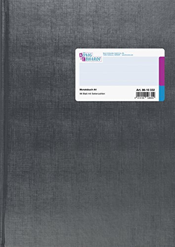 König & Ebhardt 8610332 Geschäftsbuch / Monatsbuch (A4, Deckenband)