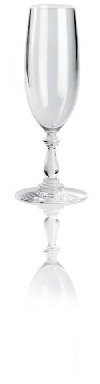 Alessi MW02/9 Dressed Bicchiere per Spumanti e Champagne, Vetro Cristallino, Trasparente, 4 unità