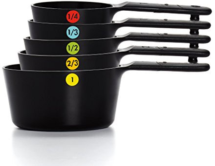 OXO 11110901 Not Available Good Grips Plastic Measuring Cups, 6-Piece, Black