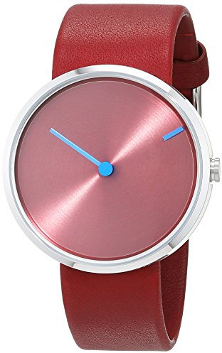 Jacob Jensen Unisex Analog Quarz Uhr mit Leder Armband 32255