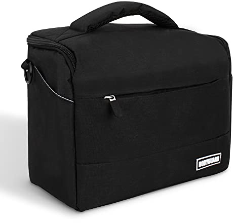 Bodyguard SLR M+ Foto Kamera Tasche, schwarz | Mit praktischen Zubehörfächern und Tragegurt für komfortablen Transport