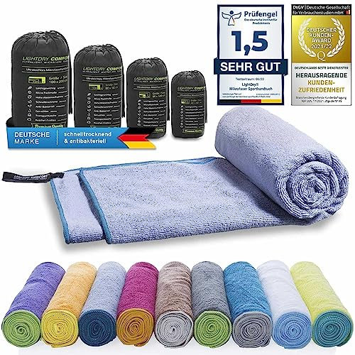 LightDry® Original Mikrofaser Sporthandtuch Backpack Reise-Handtuch - Sport & Fitness Badehandtuch saugfähig, leicht & antibakteriell und extrem schnell trocknend
