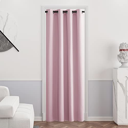 PONY DANCE Tenda Oscurante Cameretta Bambini Rosa Chiaro Curtains Termica Isolante con Anelli per Salotto Eleganti 1 Pannello L 140 x A 240 cm