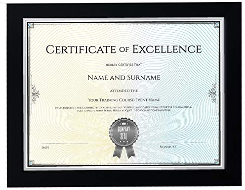 BD ART A4 Photo Frame, Certificate Picture Frame 8 x 12'', 21 x 30 cm, BLACK
