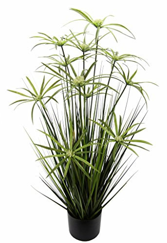 Flair Flower Zyperngras im Topf Katzengras Grasbusch Gras Ziergras Dekopflanze künstliches Zyperngras Cyperus Topfpflanze Grünpflanze Kunstpflanze Künstliche Dekopflanze Staude