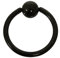 Klemmkugelring BCR 1,2 x 12 mm aus schwarzem Chirurgenstahl - Piercing Augenbrauenpiercing