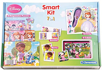 Clementoni 99159 Disney-Super Edu Kit for Girls, 7 in 1