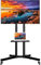 Yaheetech Support TV sur Pied Mobile Meuble TV avec Gestion des Câbles pour 32 à 65 Pouce écrans/LCD/LED/Plasma VESA 200x200 mm à 600x400 mm Hauteur Réglable, Support à 2 Barre, Charge Max de 50kg