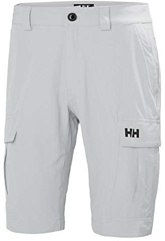 Helly Hansen Hombre Pantalones Cortos Cargo HH Quick-Dry, Gris Niebla, 36