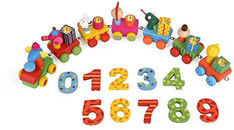 ewtshop® Geburtstagszug aus Holz für Kinder