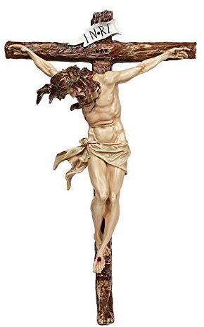 Pacific Giftware 20 H Wall Crucifix Jesus Resin Statue Home Decor