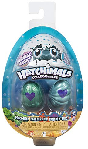 Hatchimals CollEGGtibles, Mermal Magic 2 Pack + Nest with Season 5 (Styles May Vary)