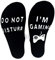 Socken für Herren und Damen Lustiges Geschenk Neuheit Baumwolle socken Gamer Socken mit Do not disturb, I am gaming, Geschenk für Weihnachten (A-Schwarz, 39-46)