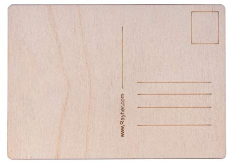 Rayher Hobby Rayher Holz Postkarte, 14,8x10,5x 0,3cm, Btl. 2 Stück, Postkarten aus Holz, FSC 100%, 62843505