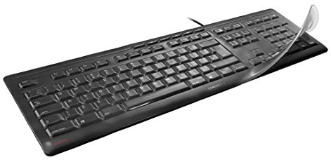 CHERRY WetEx, Flexible Keyboard Protection Film for CHERRY KC 1000 SC/SC-Z, SECURE BOARD 1.0, ISO-Layout, Protection against Soiling from Liquids, Dust, Debris