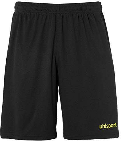 uhlsport Kinder Center Basic Shorts, schwarz/Fluo gelb, 116
