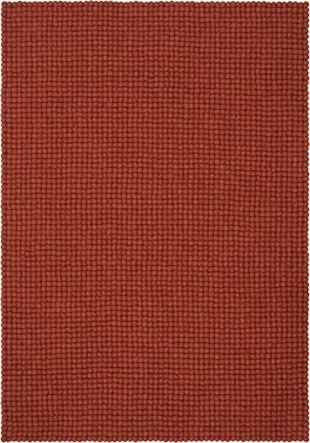 myfelt Lora Filzkugelteppich — 160x230cm, rechteckig — Rot