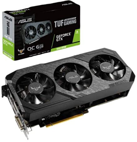 ASUS NVIDIA GeForce GTX 1660 Super TUF X3 OC 6G Gaming Grafikkarte (6GB DDR6 Speicher, HDMI, DVI, DIsplayPort, PCIe 3.0, IP5X)
