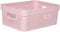 CURVER - Cesta de almacenamiento Infinity 17L reciclada – Almacenamiento multiusos, apilable y encajable – 35,6 x 26,6 x 13,6 cm, color rosa