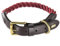 Embark Pets Country Dog Rope Collar - Braided Cotton and Leather Finish -Small, Medium, Large and Extra Large Collars for Dogs - Durable and Strong Build for Training, Walking, Running (Small, Red)