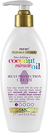 OGX Frizz Defying Coconut Miracle Oil Heat Protection Cream, 177 ml