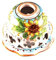 Piatto in ceramica ricambio per lampadario applique plafoniera firmato e decorato a mano dai maestri ceramisti di santo stefano di camastra decoro girasole