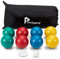 Pointyard Bocce Ball Set, Lighter 84mm Bocci Ball Set with 8 PE Bocce Balls | Carry Bag | Measuring Tape - Outdoor Family Games for Backyard/Lawn/Beach
