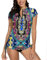BesserBay Damen Rash Guard Bademode UV Shirts Kurzarm Schwimmshirt UPF 50+, Wassermelone Rot, Gr.- 40 EU/Large