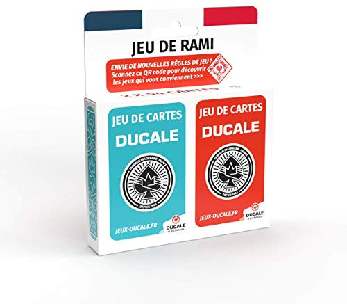 Ducale – Rami-Spiel 2 x 54 Karten Rami-Spiel, ab 6 Jahren, Canasta, 64, Crapette