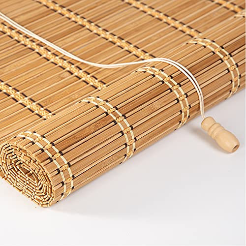 Tenda a Rullo in Bamboo Naturale,Tapparella avvolgibile bambù,Cortina,Traslucido,Opaco,Tenda a Pacchetto Parasole per Interni/Esterni,per Finestre/Cancello/Giardino/Veranda (100x240cm/39x95in)