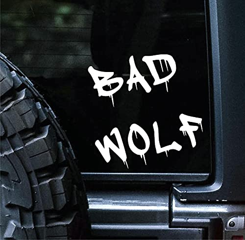 Sunset Graphics & Decals Vinylaufkleber mit Dr. Who inspiriertem Bad Wolf von Autos, LKWs, Lieferwagen, Wände, Laptop, 14 cm (5,5 Zoll), SGD000171