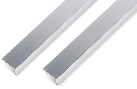 Alberts 499594 Winkelprofil | selbstklebend | Aluminium, edelstahldesign, hell | 1000 x 25 x 15 mm | 2er Set