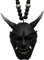 Syfinee Hannya Japanische Oni Maske Anhänger – Samurai Kabuto Helm Auto Rückspiegel Anhänger, japanischer Samurai Assassin Demon Oni Auto-Dekoration Auto Ornament