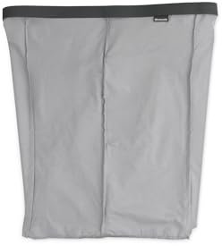 Brabantia - Bo Laundry Bin Bag 2 x 45L - Replacement Bag for Bo Laundry Bin - Dual Compartments for Easy Sorting - Portable & Hygienic - Cotton Bag with Velcro Closing - Grey