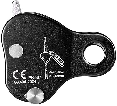 Fauge Rope Ascender, Climbing Tree Arborist Rope Grab Self-Locking Rope Grip for Outdoor Climbing and Rescue 8-13MM,Black