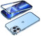 GOOVEN Schnallen-Installation iPhone 13 Pro Max Hülle 360 ° Vollaluminium-Stoßfänger mit Schloss, gehärtetes Glas, stoßfest, durchscheinende Rückwand, doppelseitiger Schutz (iPhone 13promax, blau)