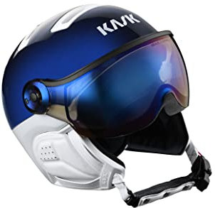 Kask Piuma R Class Sport Visor Blau - Merino Glänzender moderner Skihelm, Größe 54 - Farbe Navy