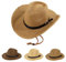Natural Straw Cowboy Hat, Western Cowboy Cowgirl Floppy Sun Hats with Wide Brim, Vintage Style Unisex Fedora Panama Hat Beach Cap for Men Women (Khaki)