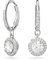 Swarovski Una Ohrringe, Rhodinierte Hängeohrringe mit Klaren Swarovski Kristallen