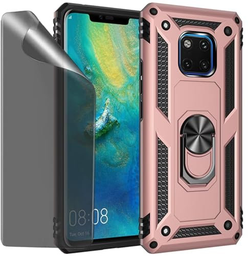 CLYDITE Hülle für Huawei Mate 20 Pro Hülle Rosé Gold handyHülle mit Anti-Spähen Privatsphäre Schützen Folie Blickschutzfolie