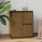 WIFESE Sideboard Honigbraun 60x34x75 cm Massivholz Kiefer Komodenschrank KüChenschrank Schlafzimmer Schrank Klein Badezimmerschrank Flur MöBel Allzweckschrank Kommode Flur Fernsehschrank