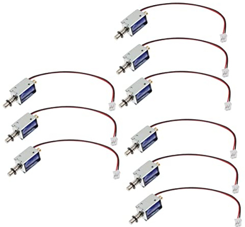 VILLFUL 9 Stk Push-pull-elektromagnet Elektromagnet Mit Linearem Solenoid Druckmagnet Solenoid 12v 12-v-magnet Mini-linearantrieb Gleichstrom Spielkonsole Miniatur Kupfer