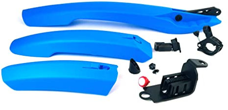 MAXXONI 3 x Teiliges EXTRA BREIT Schutzbleche Spritzschutz Kotflügel Schmutzfänger Schutzblech für Fahrrad