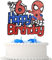 Spiderman Tortendeko 6 Geburtstag, Happy Birthday Tortendek， Superhelden Cake Topper, Doppelseitiger Glitter Kindergeburtstag Kuchen Deko für Mädchen Junge Baby